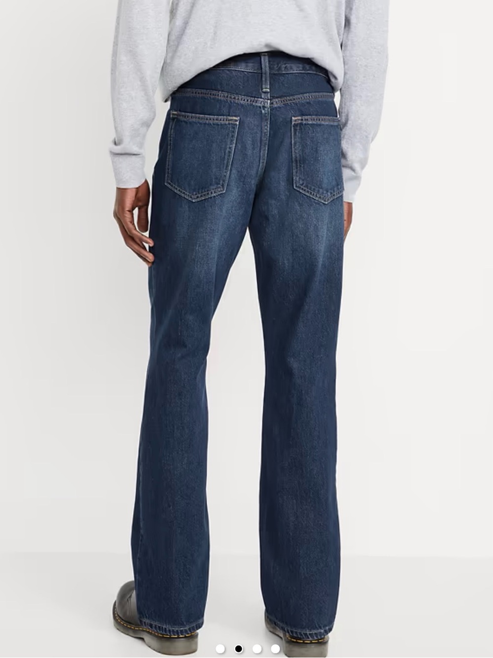 NWT Old Navy Men's Structured Straight Jeans in Dark Blue Wash Size 33 x 32 - Picture 2 of 6